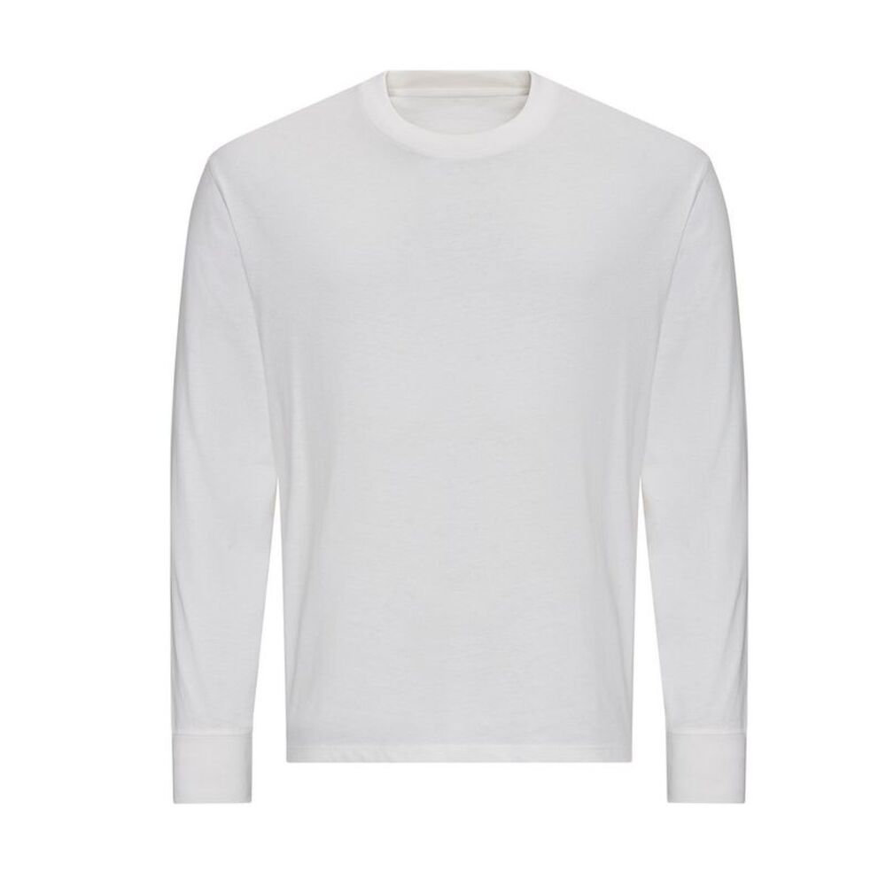 Awdis Womens/Ladies 100 Oversized Long-Sleeved T-Shirt / White